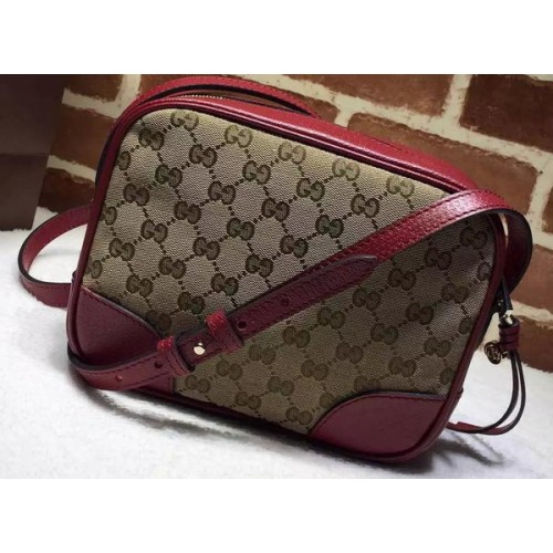 Gucci Bree originele GG canvas mini-koerierstas 387360 bordeauxrood