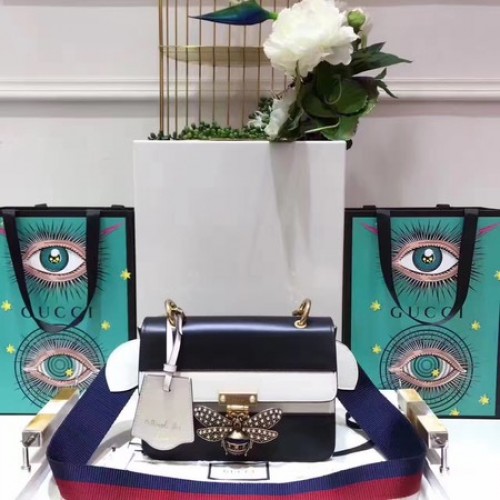 Gucci Broadway lederen minitas 476542 zwart