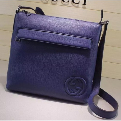 Gucci kalfsleren koerierstassen 322059 blauw