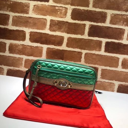 Gucci kalfsleren clutch 447632 rood&goud&groen