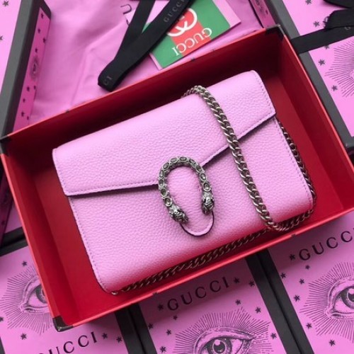 Gucci kalfsleren schoudertas 401231 roze