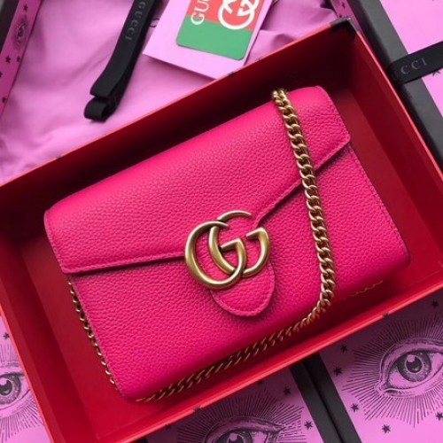 Gucci kalfsleren schoudertas 401232 Peach