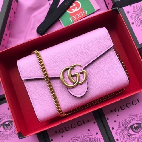 Gucci kalfsleren schoudertas 401232 roze