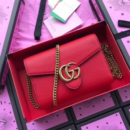 Gucci kalfsleren schoudertas 401232 rood