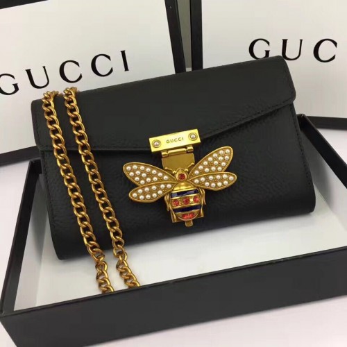 Gucci kalfsleren schoudertas 403326 zwart