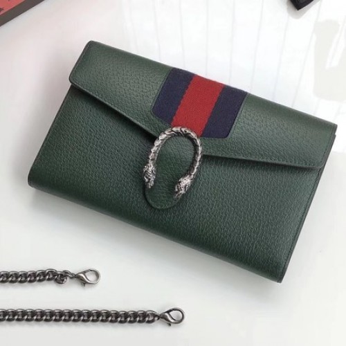 Gucci kalfsleren schoudertas 481377 groen
