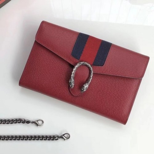Gucci kalfsleren schoudertas 481377 rood