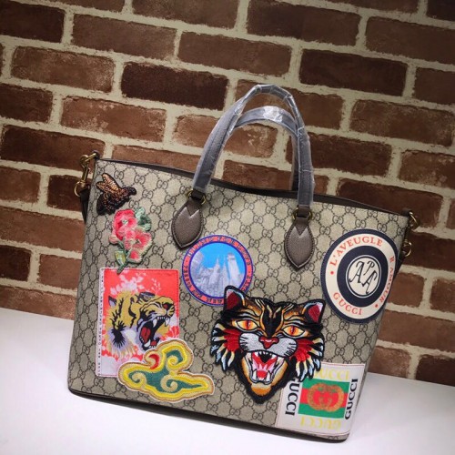Gucci canvas draagtas 474085 bruin