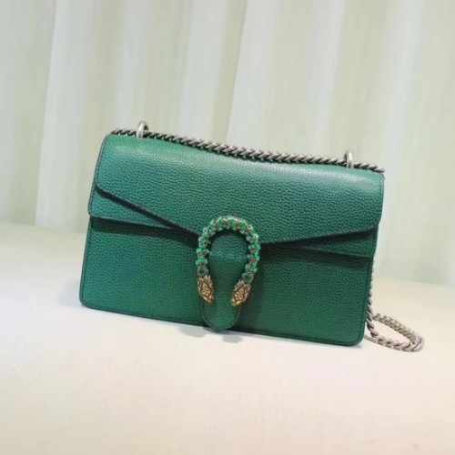 Gucci Dionysus Blooms leren schoudertas 400249 groen