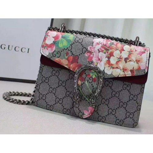 Gucci Dionysus Blooms mini-schoudertas 421970 Bourgondië