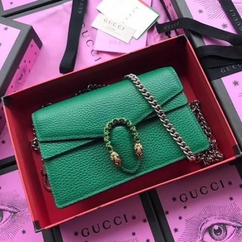 Gucci Dionysus kalfsleren schoudertas 476430 groen