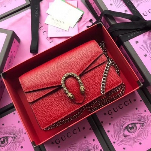 Gucci Dionysus kalfsleren schoudertas 476430 rood