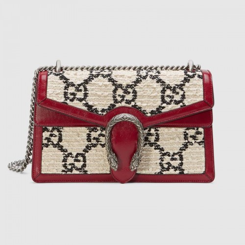 Gucci Dionysus GG Original tweed schoudertas 400249 wit