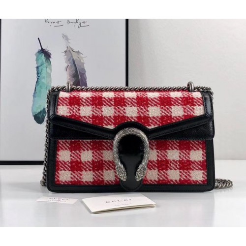 Gucci Dionysus GG Original tweed schoudertas AS400249 rood