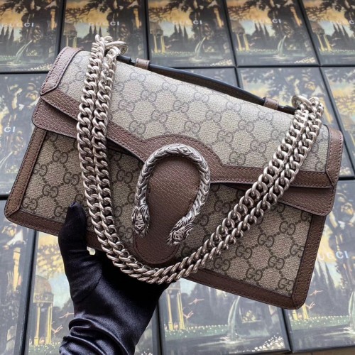 Gucci Dionysus GG tas met handvat aan de bovenkant 621512 Bruin