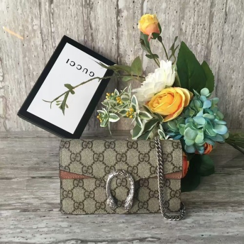 Gucci Dionysus GG Supreme mini-schoudertas 476432 Camel