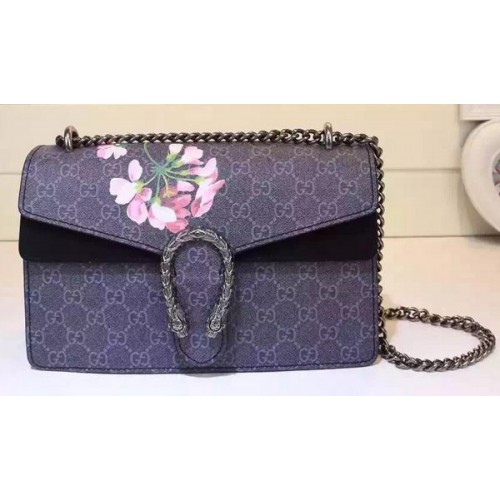 Gucci Dionysus GG Supreme schoudertas 400249 blauw