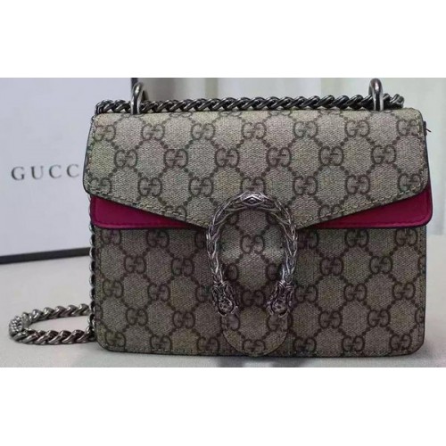 Gucci Dionysus GG Supreme Schoudertas 421970 Roze