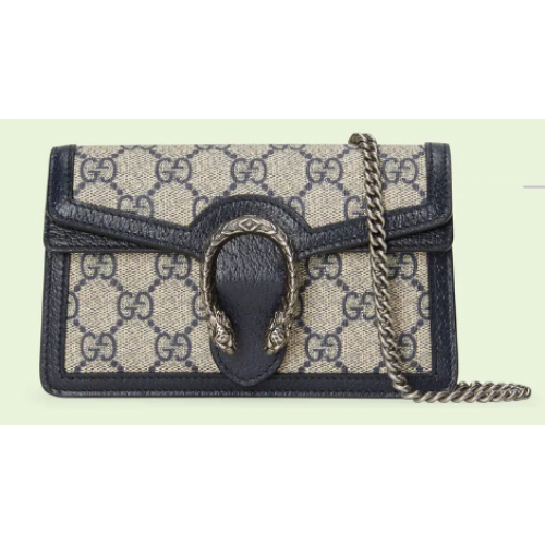 Gucci Dionysus GG super mini tas 476432 blauw