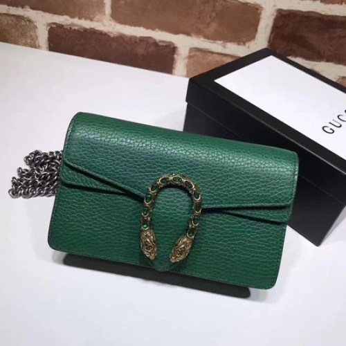 Gucci Dionysus lederen super mini-tas 476432 groen