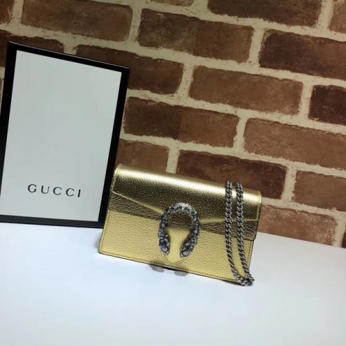 Gucci Dionysus lederen super mini-tas 476432 goud