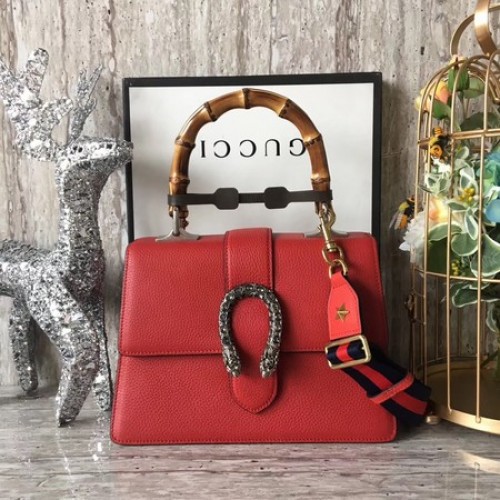 Gucci Dionysus lederen tas met handvat 448075 rood