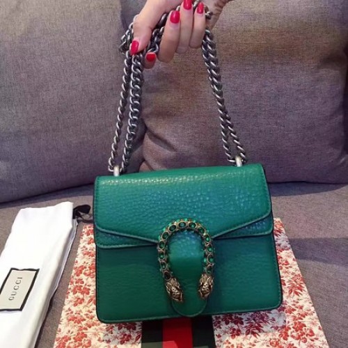 Gucci Dionysus Lichee patroon mini-schoudertas 421970 groen