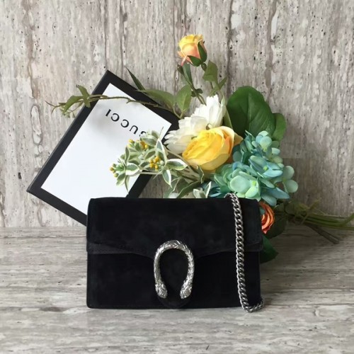 Gucci Dionysus suède mini-schoudertas 476432C zwart
