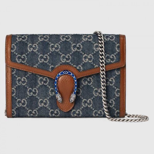 Gucci Dionysus mini kettingtas 401231 Donkerblauw