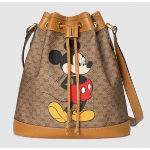 Gucci Disney x Mickey Mouse kleine emmertas 602691 bruin