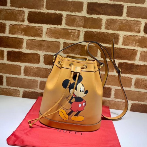 Gucci Disney x Mickey Mouse kleine emmertas 602692 bruin