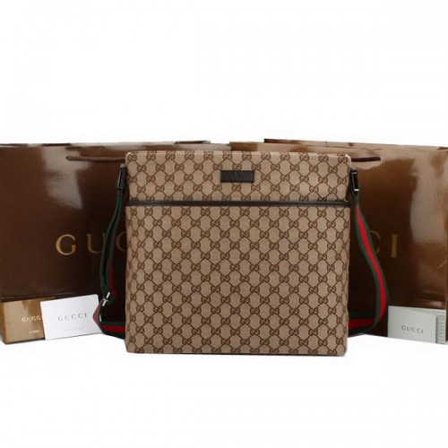Gucci GG canvas medium koerierstas 189751 bruin