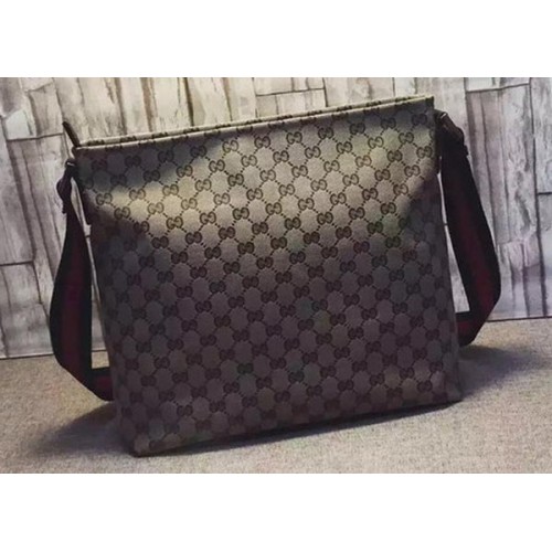 Gucci GG canvas middelgrote koerierstassen 189751 bruin