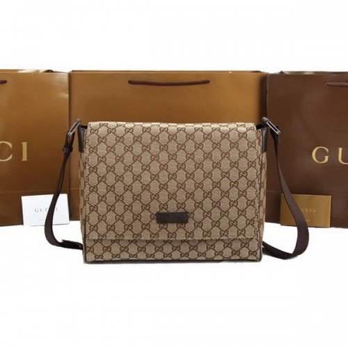 Gucci GG Canvas Kleine Messenger Bag 146236 Abrikoos