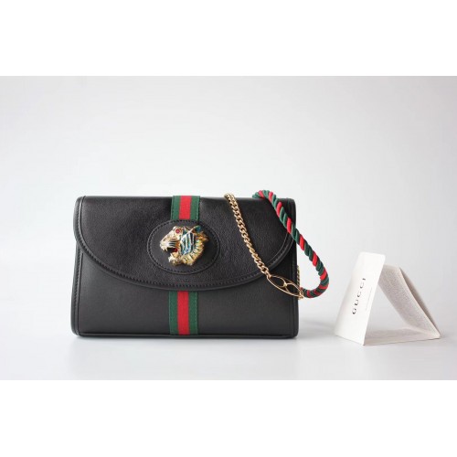 Gucci GG leren schoudertas 570145 zwart