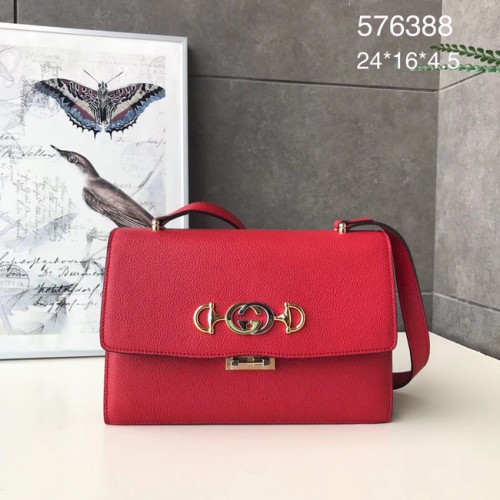 Gucci GG Leren Schoudertas A576388 rood