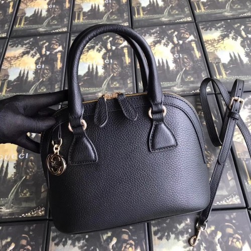 Gucci GG leren draagtas 449661 zwart