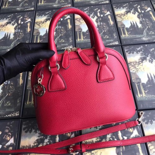 Gucci GG leren draagtas 449661 rood