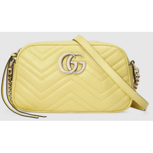 Gucci GG Marmont Matelasse schoudertas 447632 geel