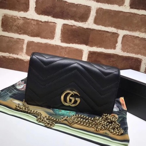 Gucci GG Marmont Matelasse minitas 448426 Zwart