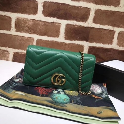 Gucci GG Marmont Matelasse minitas 448426 groen