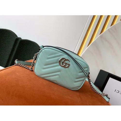 Gucci GG Marmont Matelasse samll Schoudertas 447632 Pastelgroen