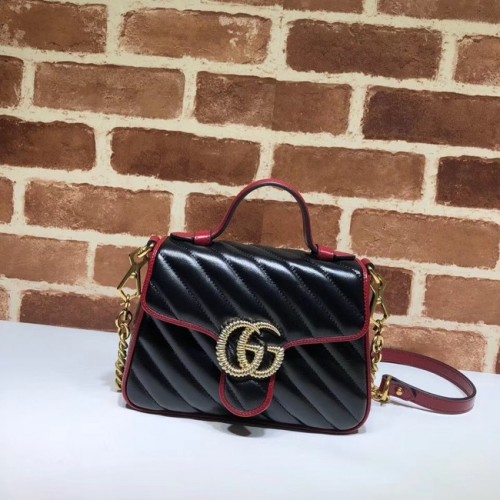 Gucci GG Marmont Mini Top Handle Bag 583571 Zwart