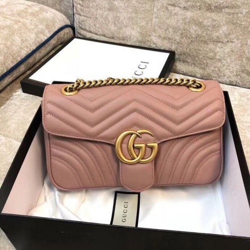 Gucci GG Marmont Original lederen gematelasseerde schoudertas 443497