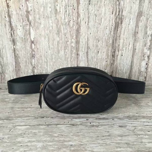 Gucci GG Marmont gewatteerde leren tas 476434 zwart
