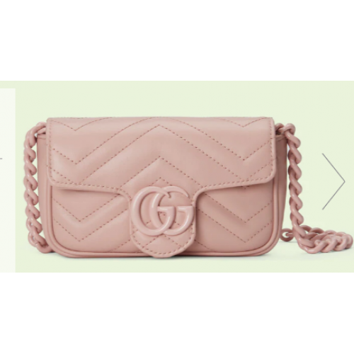 Gucci GG Marmont heuptas 699757 Lichtroze