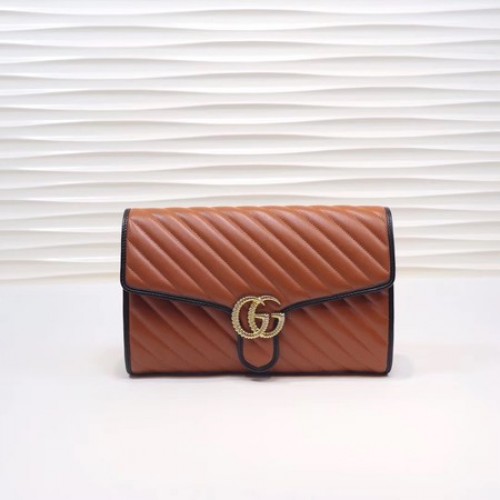 Gucci GG Marmont clutch 498079 bruin