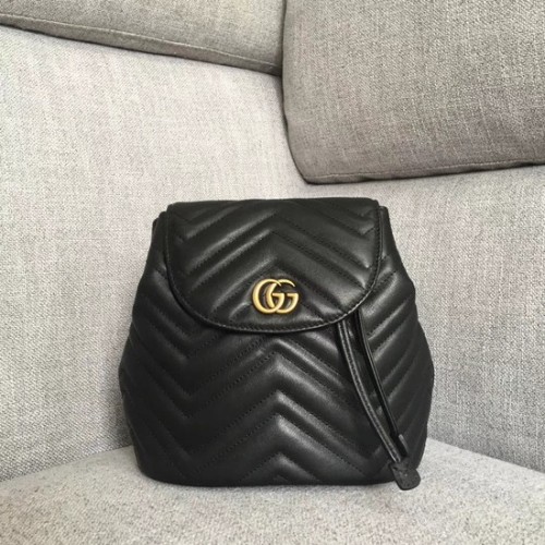 Gucci GG Marmont gematelasseerde rugzak 528129 Zwart