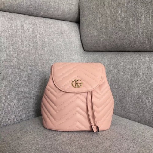 Gucci GG Marmont gematelasseerde rugzak 528129 Roze