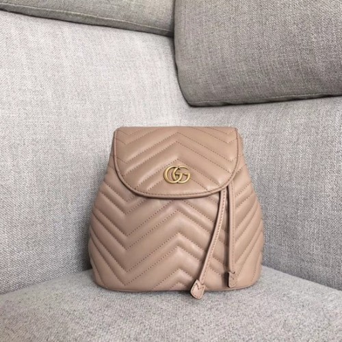 Gucci GG Marmont gematelasseerde rugzak 528129 abrikoos